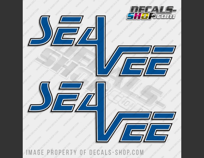 Sea Vee Boat Logo Decal Set of 2 x 25.5"